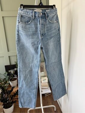 Denim Forum Light Blue High-Rise Joni Straight Jeans